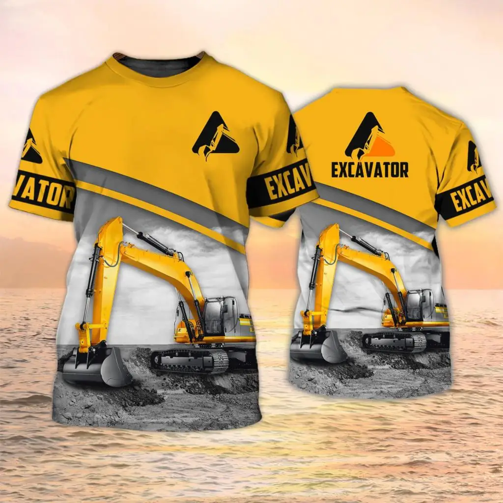 Heavy Equipment Operations - Bagger-T-Shirts, 3D-Druck, für Jungen und Mädchen,