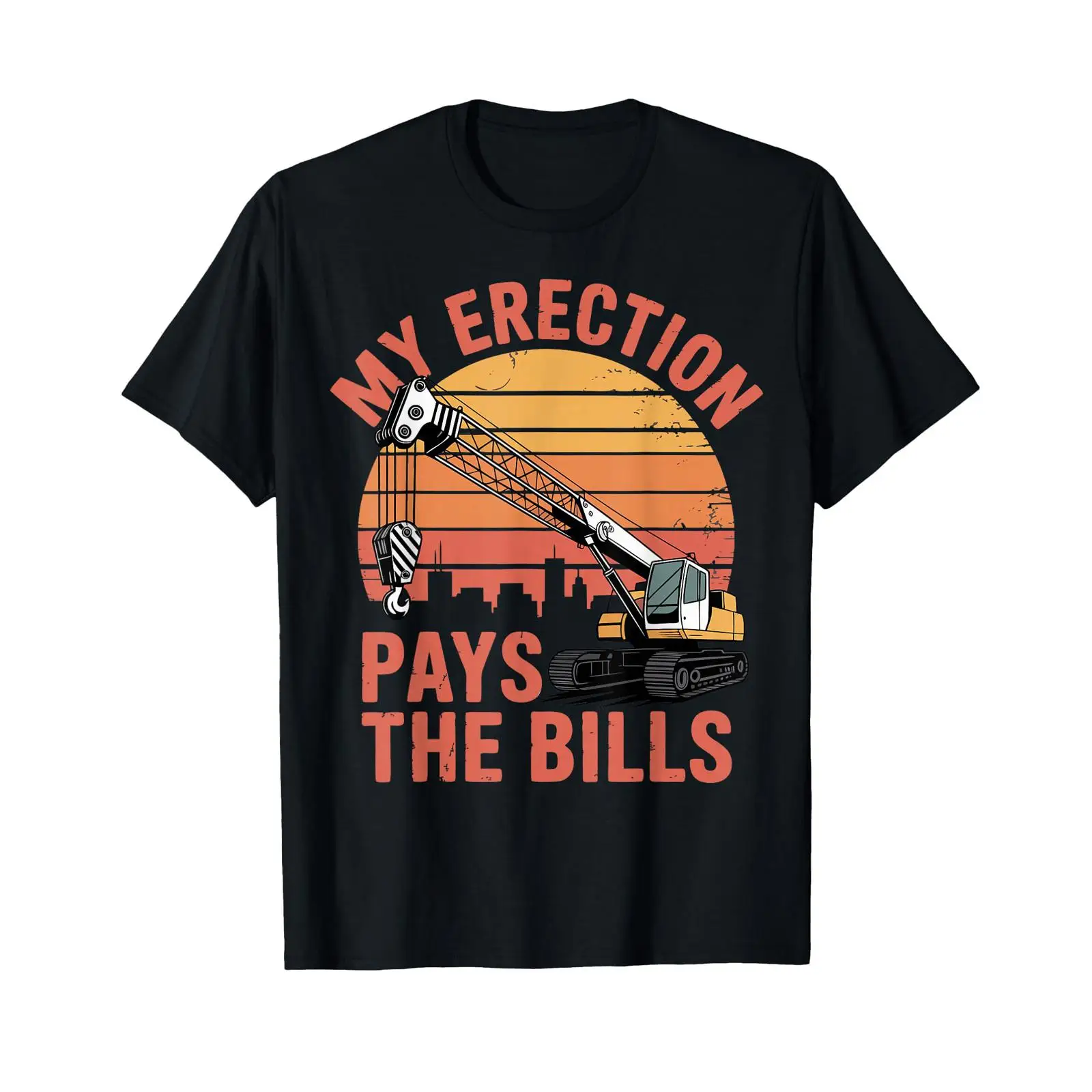 Heavy Equipment Operations - Professioneller Kranführer T-Shirt mit Schwerlast-Motiv, Vintage-Waschung,