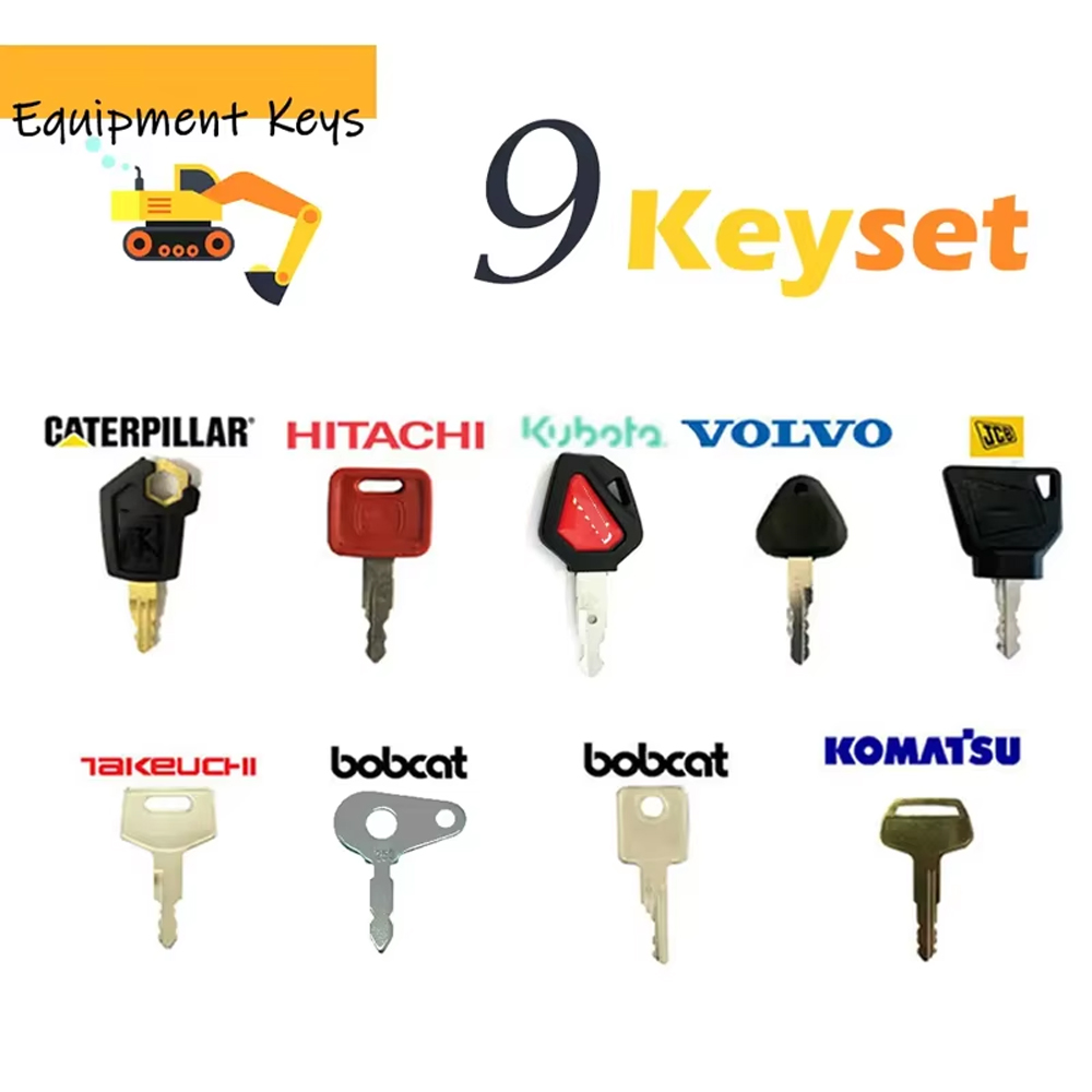 9PCS Master Plant Key Set Bagg – Heavy Equipment Keys Master Set Bewertung und Preis
