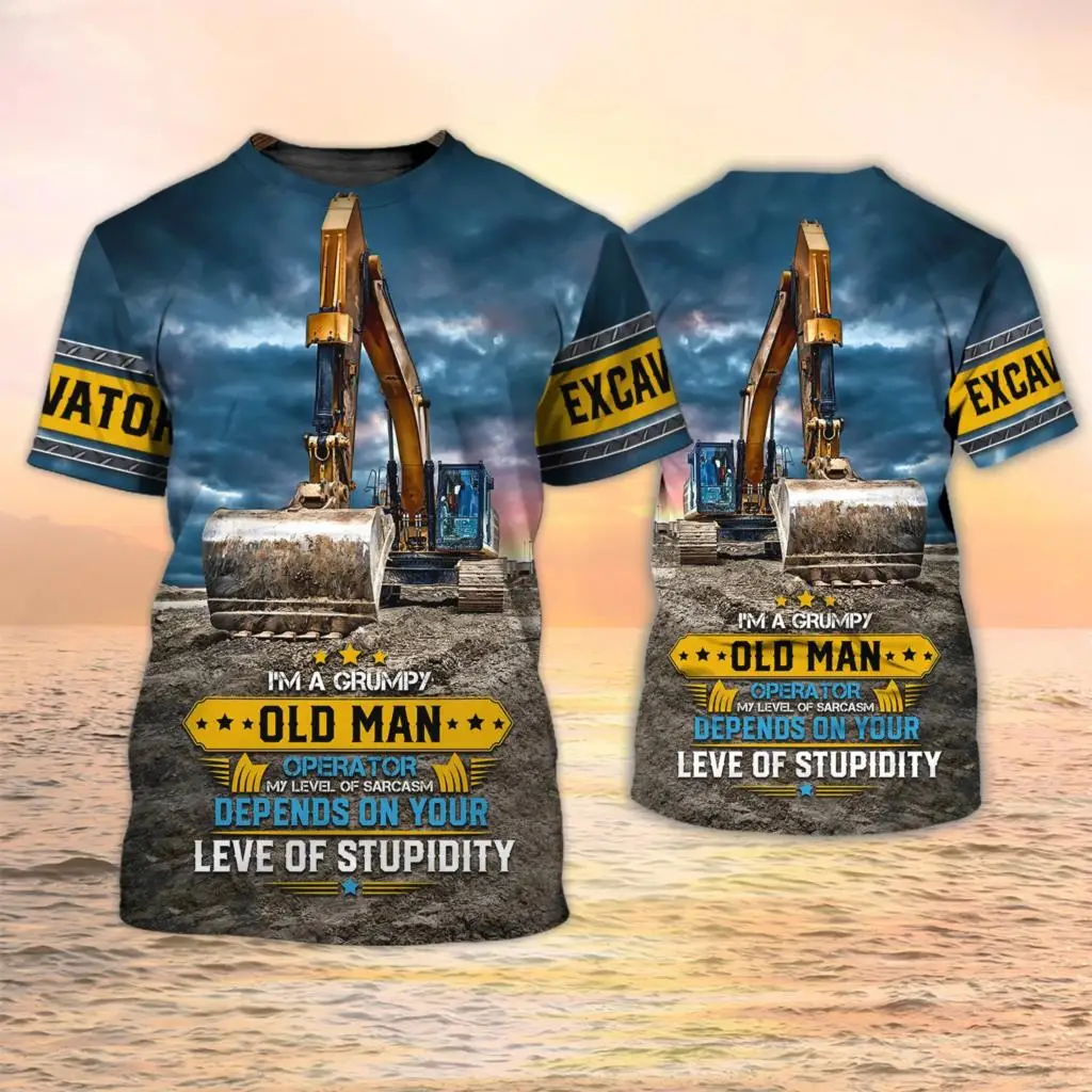 Bagger-T-Shirts, 3D-Druck, für – Heavy Equipment Operations Bewertung und Preis