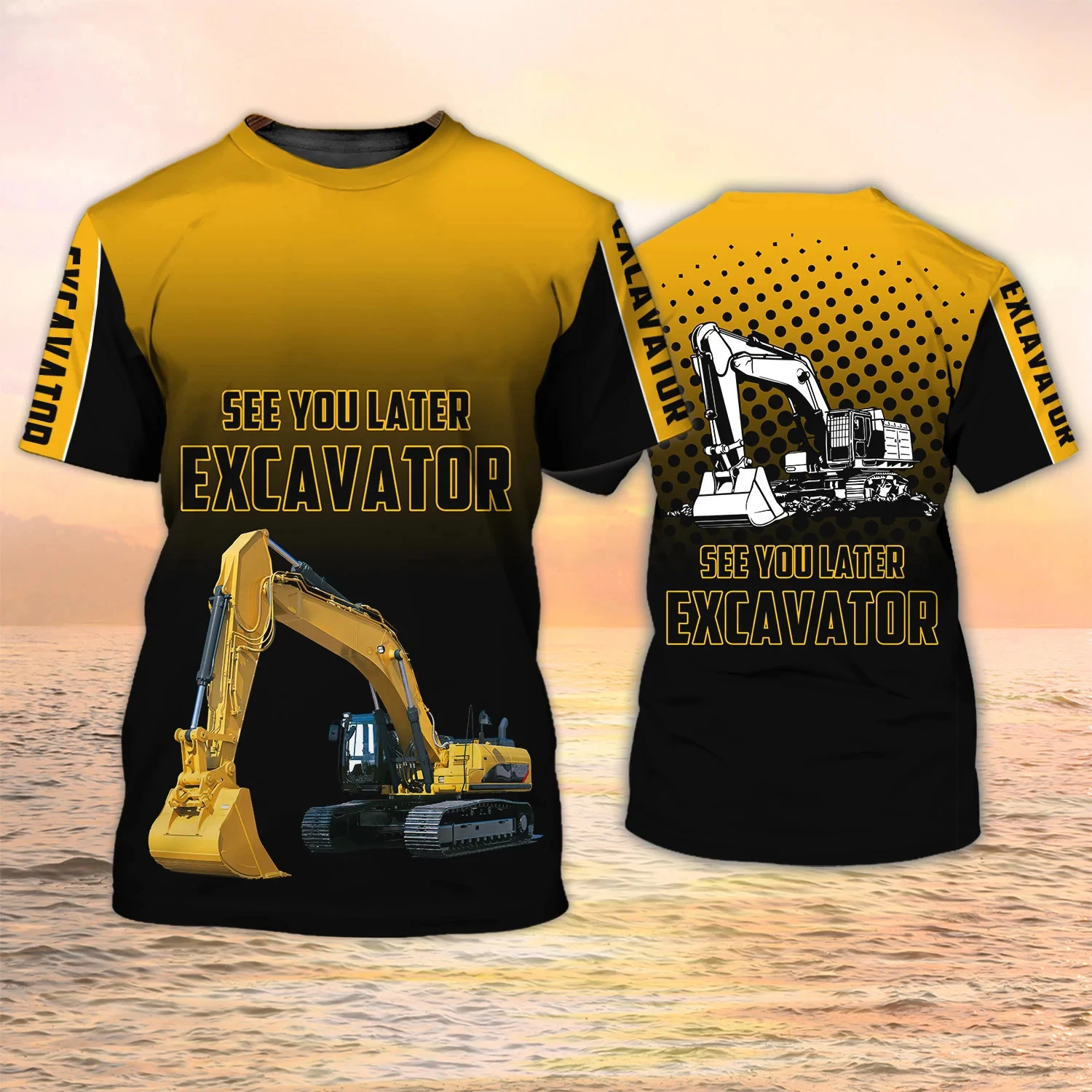 Bagger-T-Shirts, 3D-Druck, für – Heavy Equipment Operations Bewertung und Preis